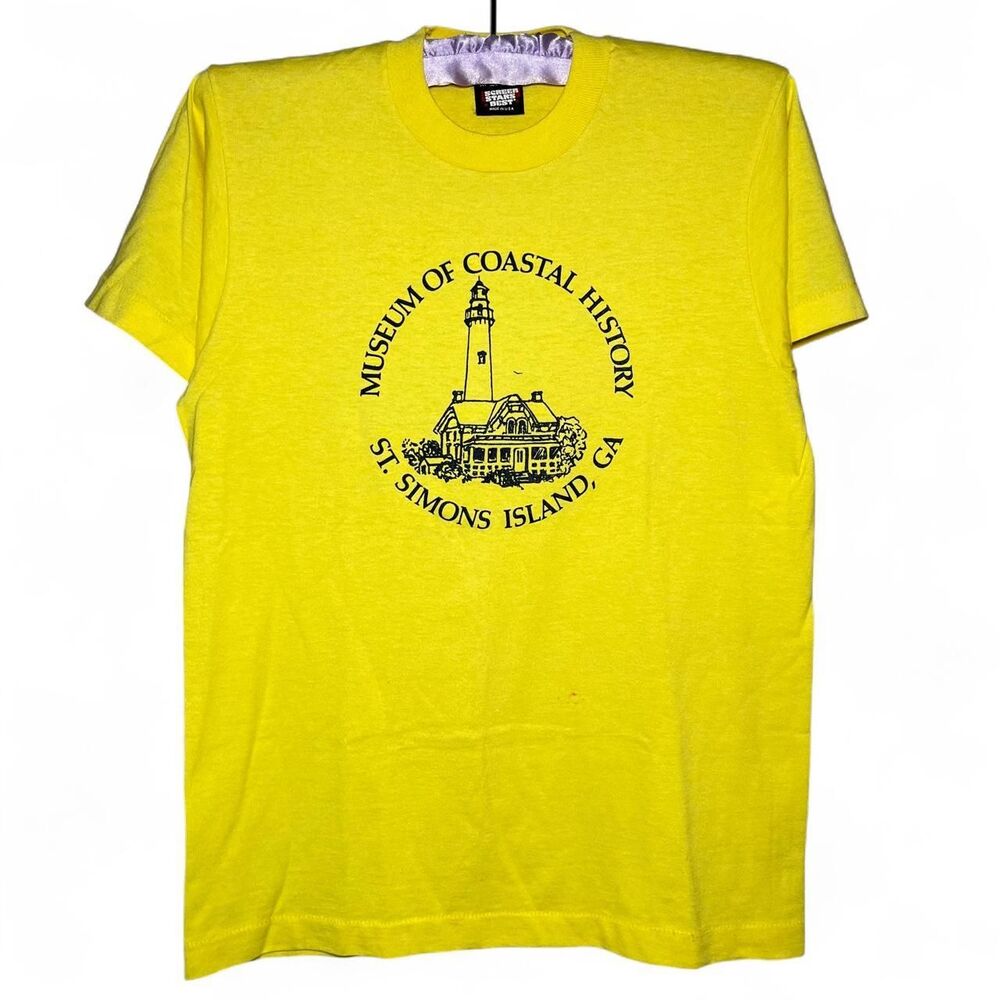 Vintage 80s Museum of Coastal History St Simons Island Georgia Lighthouse Shirt